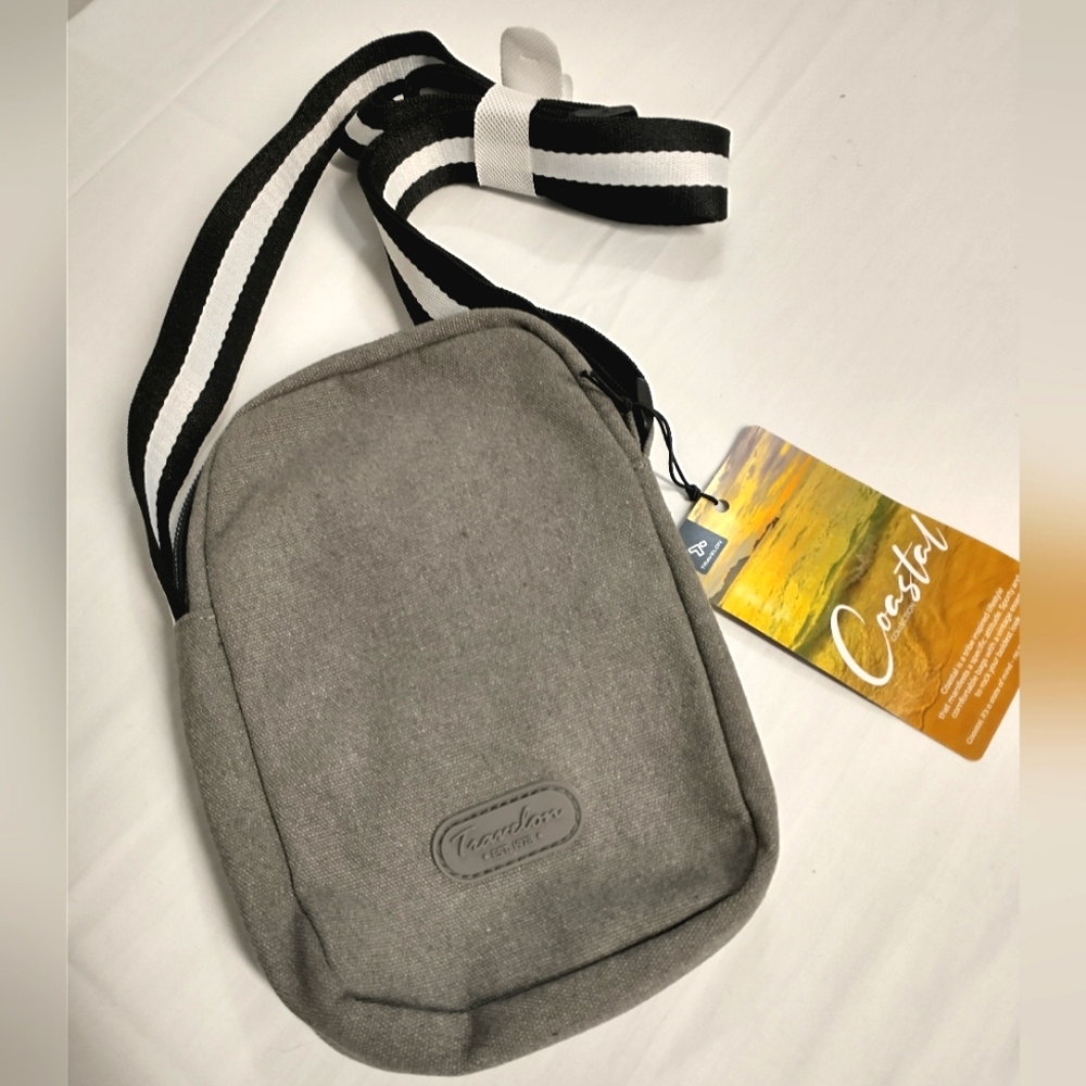 NWT Travelon Costal RFID Blocking Anti-theft Lightweight Crossbody Bag Gray